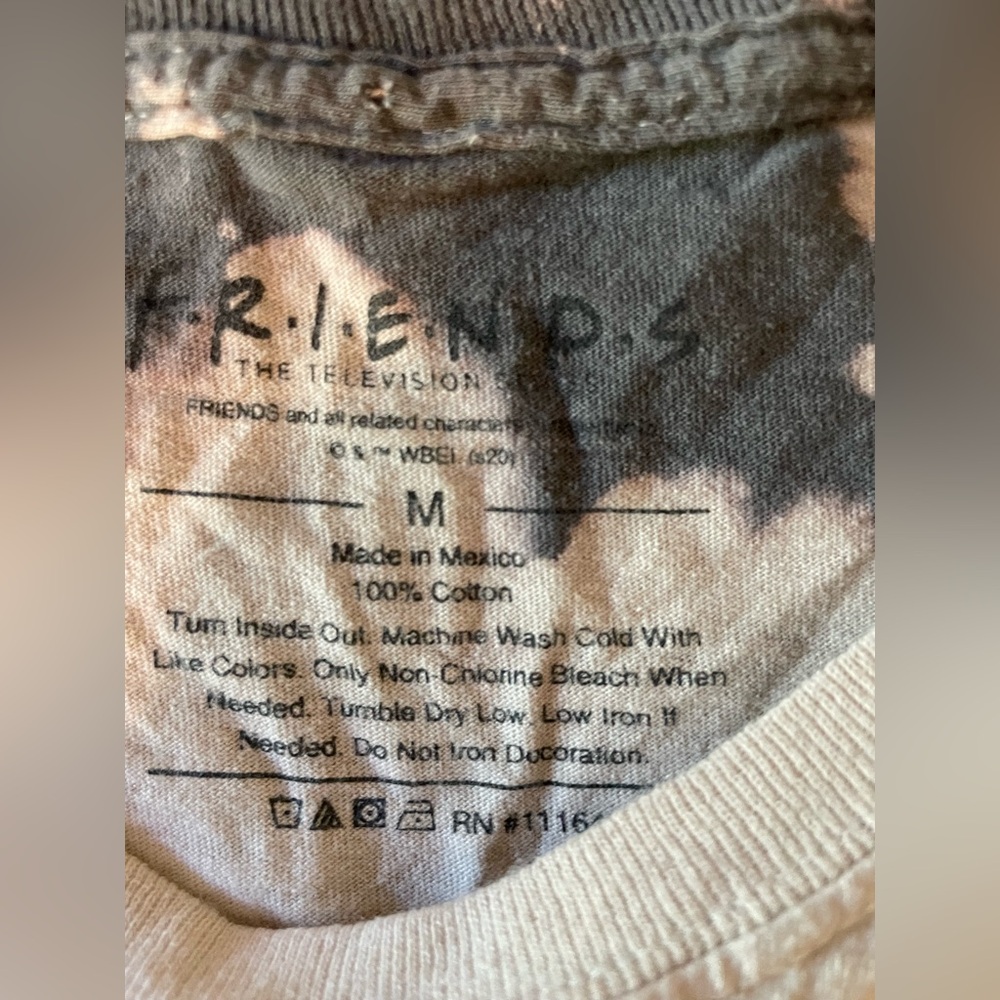 Friends Logo Bleach Tie-Dye Sweatshirt Size M - Picture 4 of 7